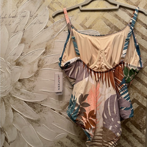 Jantzen Tummy Control Palm Palm Lingerie one-piece swimsuit - Picture 3 of 5
